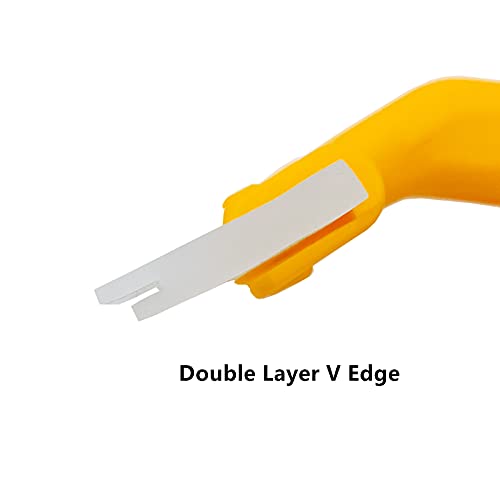 Image of CCyanzi Silicone Blade Small Squeegee, Shower Glass Squeegee, Window Tint, for Window, Bathroom Mirrors, Shower Door and Car Windshield, 5.5x5.5inch, Yellow (Pack of 3)