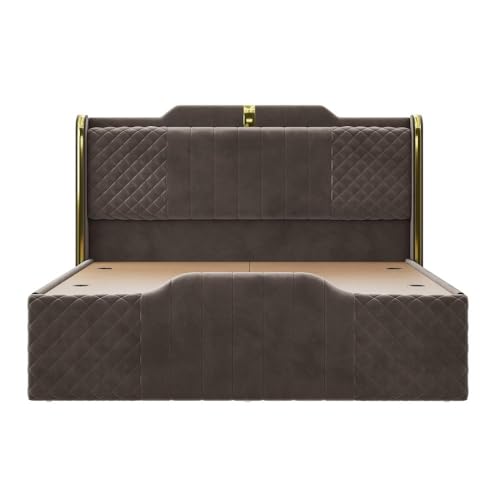 Image of Wakefit Velura Queen Size Storage Upholstered Bed