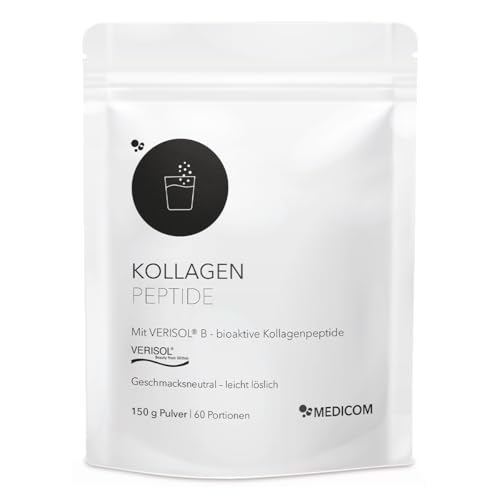 Medicom Kollagen Peptide mit VERISOL B Kollagenpeptide 150 g Bioaktive Kollagen Peptide für Beauty & Bewegung