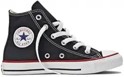 Tênis Converse All Star Chuck Taylor Infantil Cano Alto Preto e Vermelho