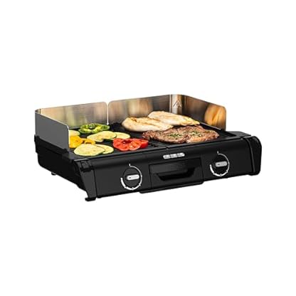 Tefal BBQ Family Elektrischer Tischgrill, 2 getrennte Grillflächen, 2 Thermostate, antihaftbeschichtete Alu-Druckguss Grillplatten, spülmaschinengeeignet, extra tiefe Rillen, Schwarz/Silber, TG800N10 – Bild 3