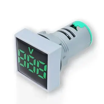 ICSTORE Digital AC Voltage Meter Indicator - AC 60-500V, LED Display Panel AC Digital Voltmeter for Electrical, Computers, Electronics, Home, Industrial Equipments- (Pack of 1 (GREEN))