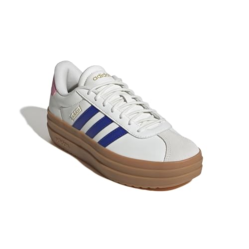 Image of adidas Womens Vl Court Bold Lace Up Sneakers Shoes Casual - Pink