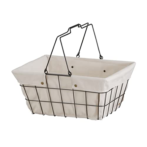 アビテ ワイヤーファブリック バスケット L FW-603-IV W43×D30×H20cm アイボリー