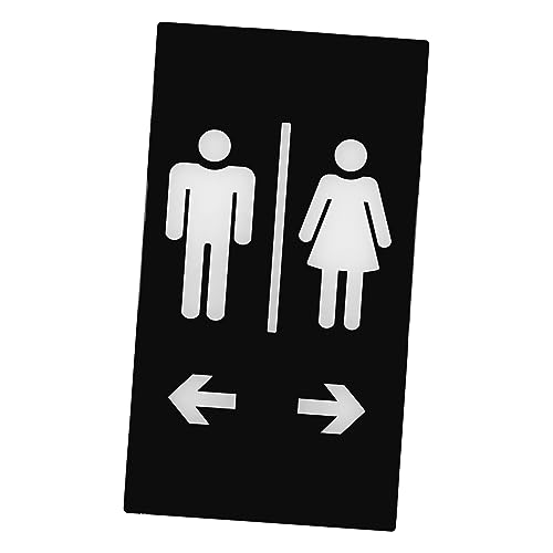 HOODANCOS Restroom Sign Self-adhesive Acrylic Bathroom Sign for Men Women Elegant Design for Easy Installation Smooth for Hotels Cafes and Shops