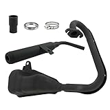 FLYPIG Motorcycle Muffler Exhaust Silencer Pipe kit for Yamaha PW50 PY50 PW PY 50 Dirt Bike - Black
