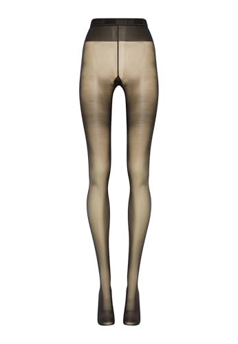 Image of Wolford Neon 40 Denier Tights Pantyhose for Women Semi Sheer Brilliant Shine Soft Logo Waistband Invisible Reinforced Toe
