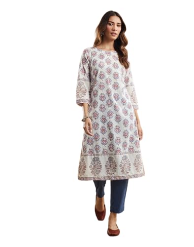 Kurta longue Fabindia en coton naturel robe ethnique homme