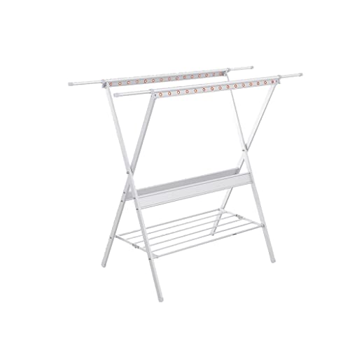 Cintre simple pliable pour vêtements de maison avec fixation sol au plafond 210 cm - 2