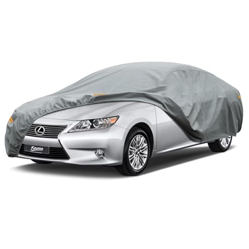 Image of Kayme Heavy Duty Car Cover Custom Fit Lexus GS 220 300 350 450 F Waterproof All Weather for Automobiles, Full Exterior Covers Sun Rain UV Protection.（Deliver About 3-10 Days）