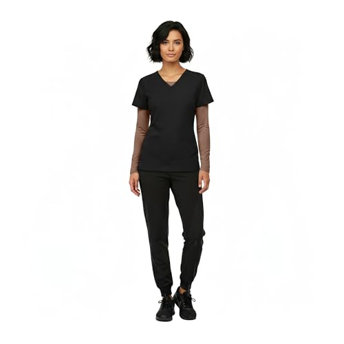 Image of Natural Uniforms Women's Long Sleeve Underscrub T-Shirt - Cotton Blend Scrub Base Layer for Nurses & Medical Professionals