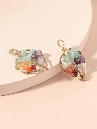 ZJCUNEUR Colgante de Detalle de árbol de 2pcs Bricolaje Joyas Cover