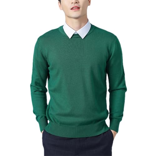 Men V-Neck Sweater Classic Long Sleeve Cashmere Knitted Sweaters Casual Warm Wool Pullovers
