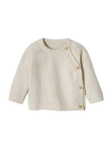 Vertbaudet Baby Strickpullover, Knöpfe vorn beige meliert 80