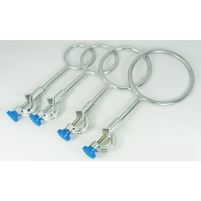 Laboy Set of Close Ring Retort Supports with Bosshead 60mm,80mm,100mm,140mm in Diameter