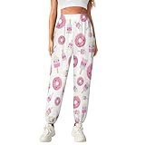 Cute Ice Cream Donuts Yoga Bloomers Womans Hippie Harem Pant Beach Pants Elastic Gym Leggings Loose Casual Sport Pants
