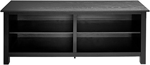 Rockpoint Plymouth Wood TV Stand Storage Console, 58", Midnight Black - Thumbnail 6