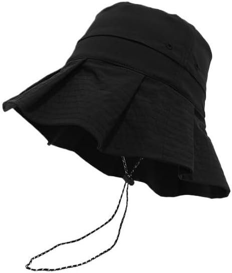 Fisherman Hat Drawstring Casual Hat Women Travel Sun Protection Basin Hat for Travel Camping
