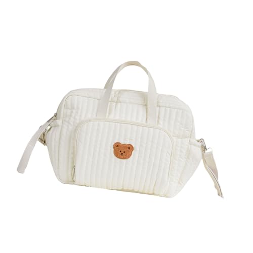 Sac à langer brodé matelassé haut de gamme pour femme avec grande capacité