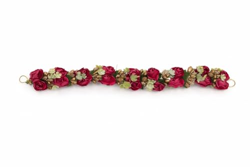 Image of MAJIK Combo of 4Pcs Gajra for Women and Girls Artificial Flower Gajra Beads Hair Gajra for Juda Hair Accessories for Women (2)