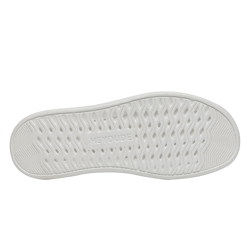 Image of HEYDUDE Women's Wendy Rise Slip On Shoe, Lunar Rock Size 10 | Lightweight Platform Loafer with Elastic Laces and Foam Insole