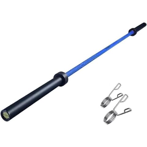 IFAST Olympic Barbell Bar 4FT Solid Chrome Barbell with Bearing, Home Gym 2" Weightlifting Bar, Weight Capacity (7.2FT Cerakote Blue, 1200LB Capacity (44lbs)) Cover
