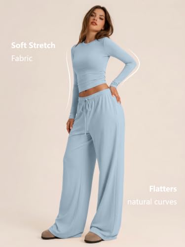 Image of Trendy Queen Women's 2 Piece 2026 Fall Fashion Lounge Set with Pockets