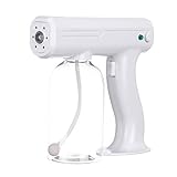 噴霧器ULV噴霧器ポータブル電気噴霧器800ml 充電式ハンディスプレーブルーライトナノスチームガンアトマイザーマシン ハンドヘルドUSB充電式噴霧器マシン電気スプレーガン静電滅菌スプレー家庭用、オフィス用、学校用コードレス噴霧器 (ホワイト)
