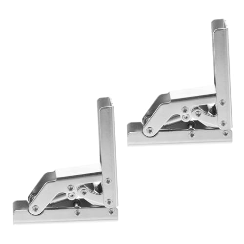 TOBBOMEY 2 piezas Bisagras Plegables Invisibles para Puertas y Muebles Soporte para Estantes y Armarios de Compatible con Mesas y Valdas Plegables