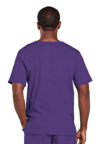 Image of Cherokee WW Core Stretch Scrubs for Women and Men V-Neck Scrub Top | 4 Pockets, Cotton Blend Fabric, Soft Feel, Stretch Comfort, Traditional Fit, Tuck-In Style, Easy Care, Healthcare Wear