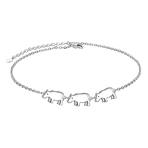 DAOCHONG Sterling Silver Hippo Anklet Cover