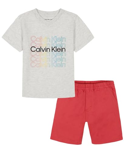 Image of Calvin Klein Boys' 2-piece Short Sleeve T-shirt and Shorts Set