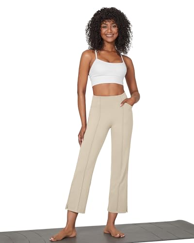 Image of G4Free Flare Yoga Pants Women Ankle Casual Pants with Pockets Strechy Bootcut Wide Leg Dress Pants Petite /Regualr /Tall