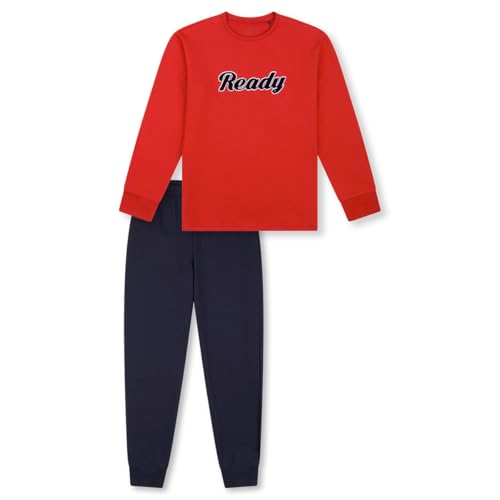 Schiesser Jungen Schlafanzug Set Pyjama warme Qualitäten Sweat - Größe 140 bis 176