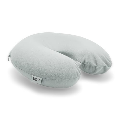 Image of VIP Snooze Travel Neck Pillow | Premium Soft Memory Foam Neck Pillow for Men & Women | Comfortable Cushion | Perfect for Travel & Casual Use (Grey)