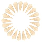 BRIGHTFUFU 50個 使い捨て木製錐形コーン 環境配慮型パーティー用キャンディカップ アイスクリームやデザート用エレガントホルダー
