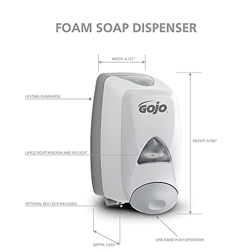 Image of Gojo FBA 5150-06 GOJ515006-Gojo Liquid Foaming Soap Dispenser, White