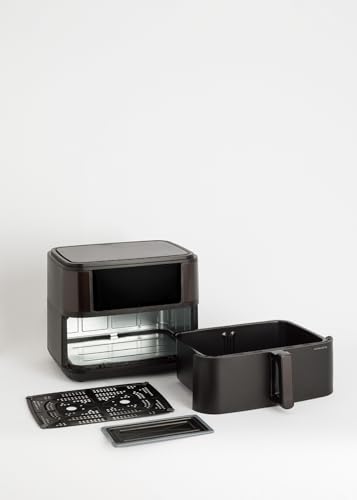 CREATE/FRYER AIR DUAL/Heißluftfritteuse 10L mit Trennwand Schwarz/Fassungsvermögen 7-8 Portionen, Multifunktionales Touch-Bedienfeld, Mit Trennwand, 10 vorinstallierte Programme, 2400 Watt – Bild 5