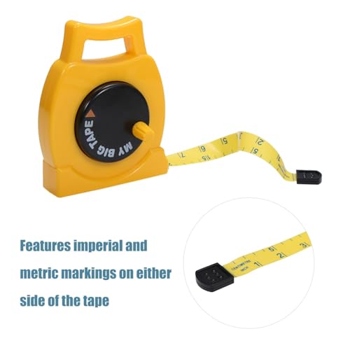 Cinta Métrica de Juguete para Niños 1m Color Amarillo miniatura 3