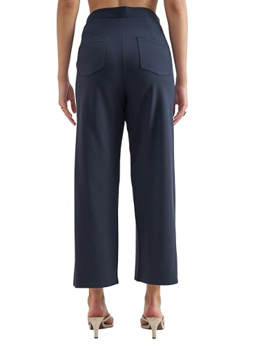 Image of Tokyo Talkies Wide Leg Relaxed fit Cullotes |Ultra Soft, Elasticated, High Waist, Wrinkle Free Trousers |All Day Wear