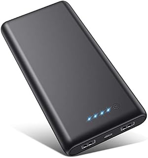 VOOE Power Bank, 26800mAh Updated Version Portable Charger High Capacity External Battery Pack with Dual USB Output Quick Charging Portable Phone Charger for Smart Phones Tablets and More (Black)