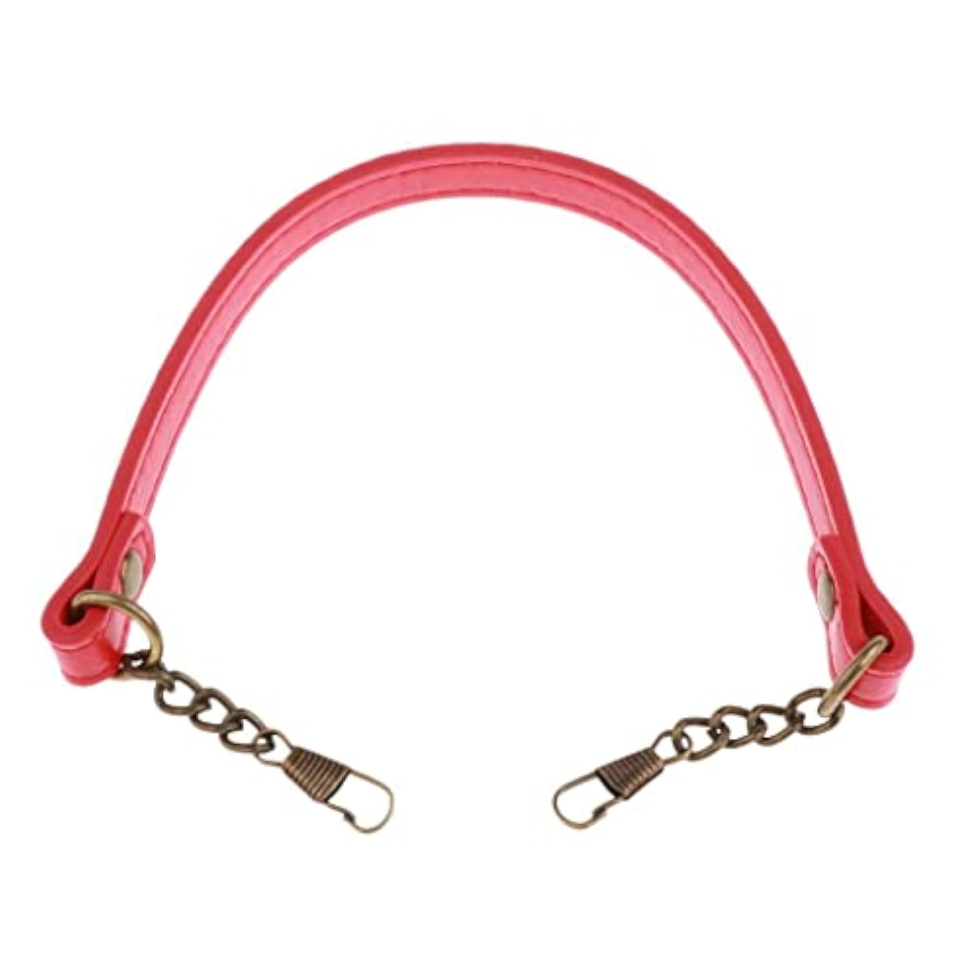 Short PU Leather Handbag Handle Replacement, Red