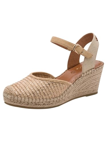 Espadrilles femme Tamaris à talon compensé métallique 39 EU