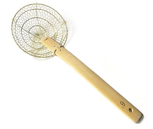 Comparison: Best Bamboo Spider Strainer 11 Sunrise Kitchen Supply 6" Round Brass Spider Strainer with Bamboo Handle