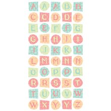 Stickers alphabet Sticko EK Success Hip Poussin relief pour scrapbooking