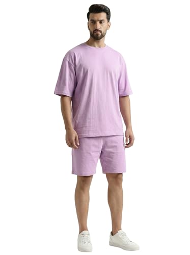 Image of Kvetoo Men Cotton T Shirt and Shorts Set Co Ord Set for Men Summer Casual Lounge Wear Gym Workout T Shirt Shorts Combo Half Sleeve Comfortable Cotton Outfit