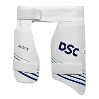 DSC Condor Surge Cricket Thigh Pad | Color: White | Size: Boys, Right Hand | For Men & Boys | Material: PVC | High Density Foam Inside | Towel Back for Absorption.