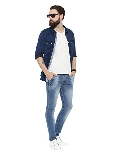 Image of SHOWOFF Men's Regular (Shirt Collar Navy Blue M)