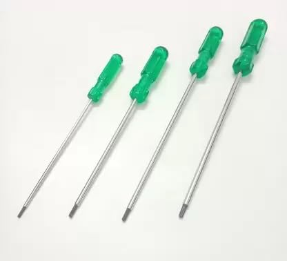 4 MCEH T-10, T-15, T-20, T-25 Torx Screwdriver Set, 4 Pcs Hardened and Tempered Torx Screwdriver Set (Pack of 4)