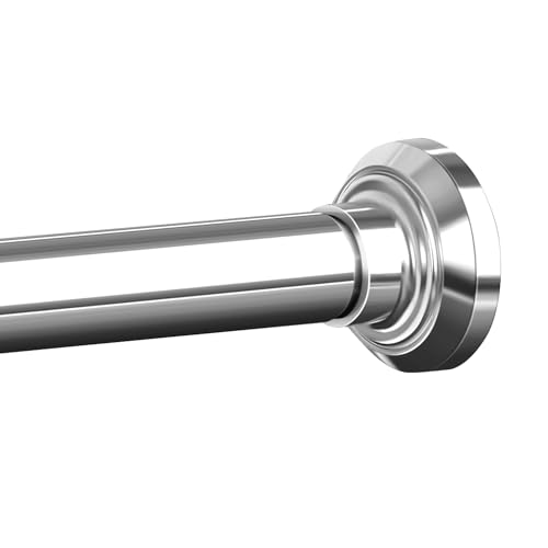 ENJOYBASICS Shower Curtain Rod 33 to 72 Inches, Stainless Steel Adjustable Spring Tension Rods No...